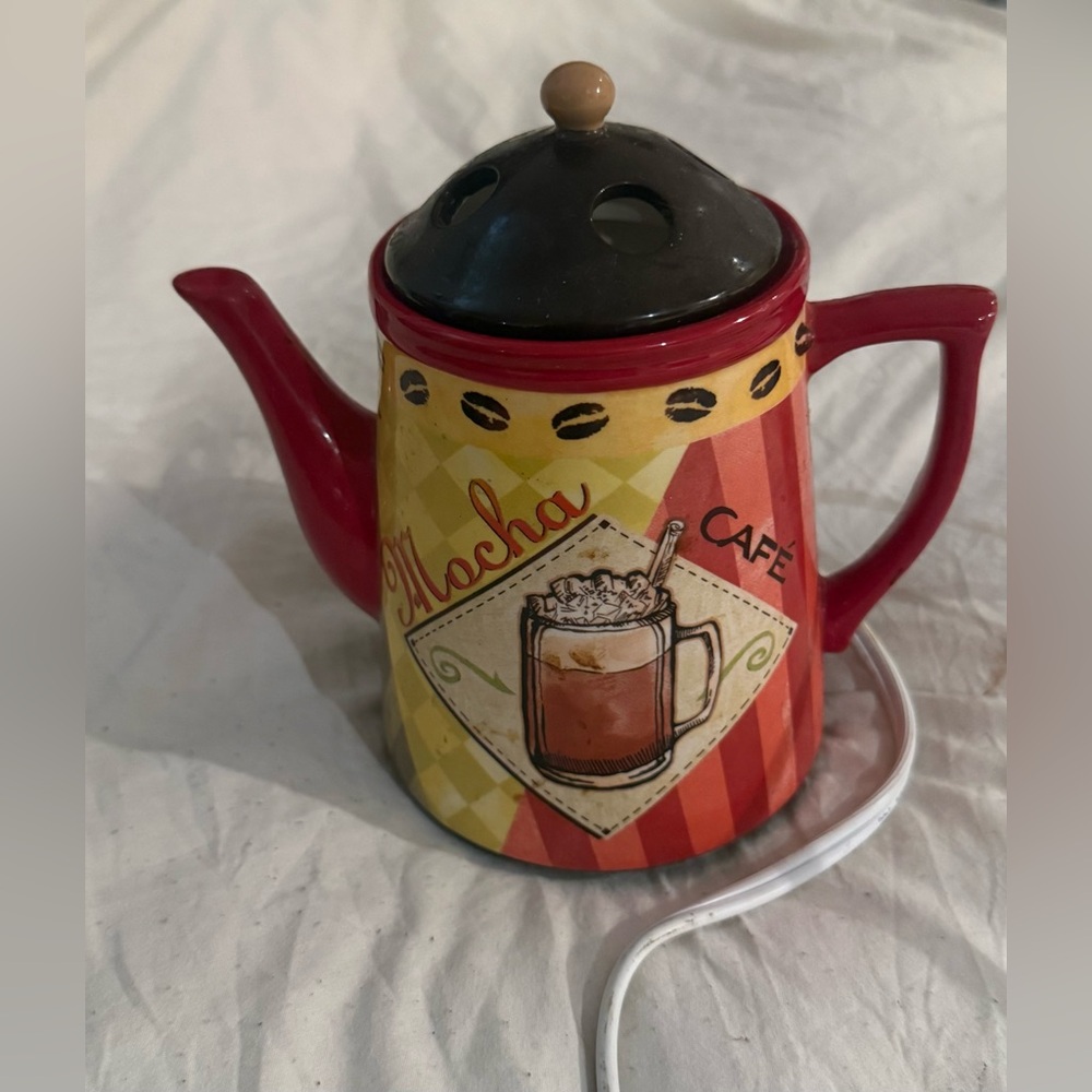 Yankee Candle Mocha Café Ceramic Wax Melt Teapot